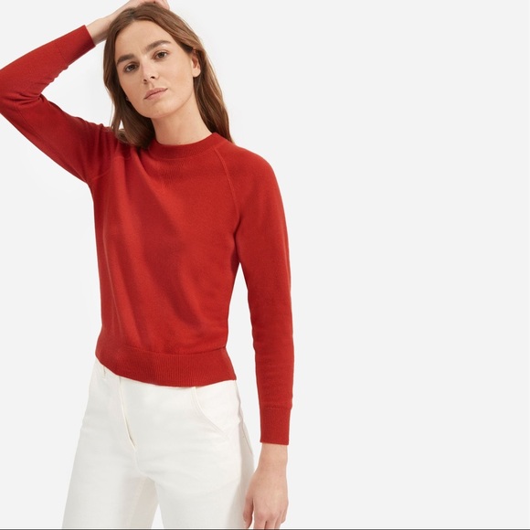 Everlane Sweaters - Everlane Red Cashmere Sweatshirt